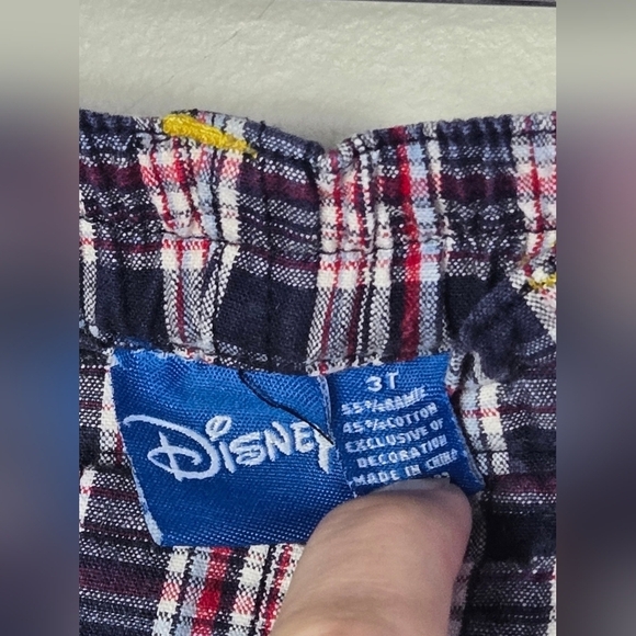 Vintage Disney Mickey Mouse Plaid Cargo Shorts, Size 3T - Picture 4 of 4